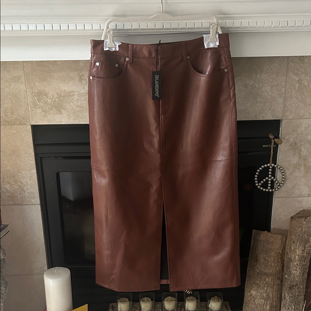 BLANKNYC Faux Leather MIDI Skirt